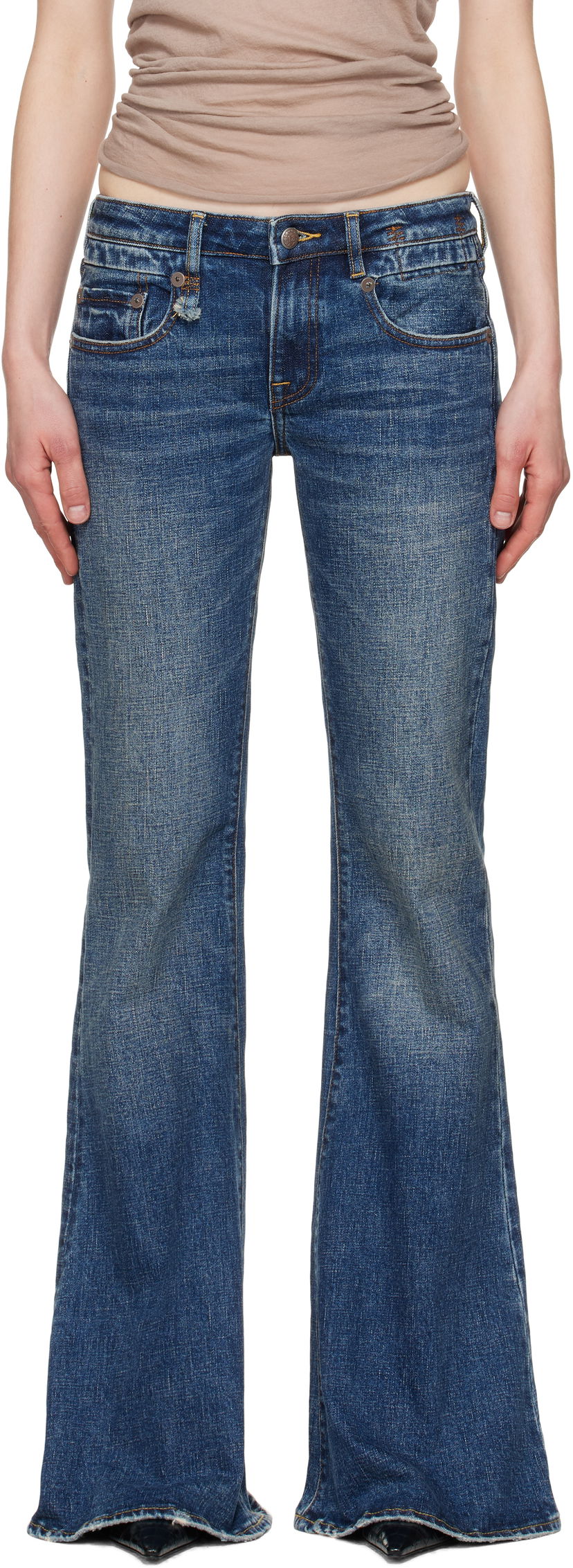 Джинси R13 R13 Overflow Boy Flare Jeans Синій | R13WD142-D275A