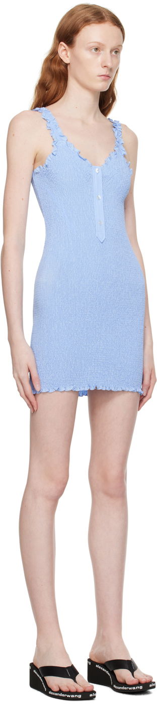 плаття Alexander Wang Three-Button Minidress Синій | 4WC3236226, 1