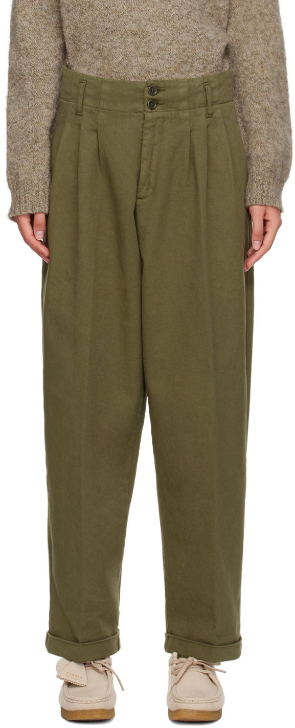 Штани YMC YMC Keaton Pleated Trousers Зелений | Q4AZG