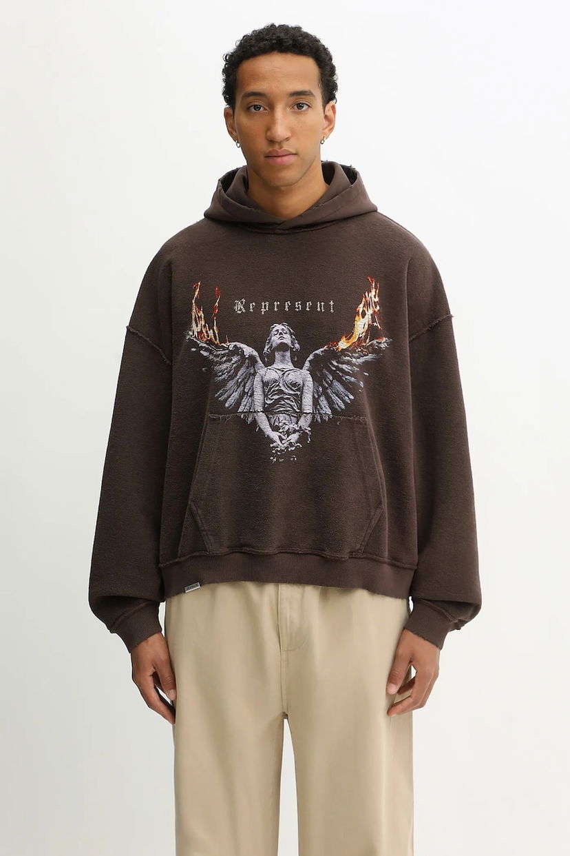 Світшоти Represent Clo Reversible Living Legacy Tour Hooded Cotton Sweatshirt Коричневий | MLM100366