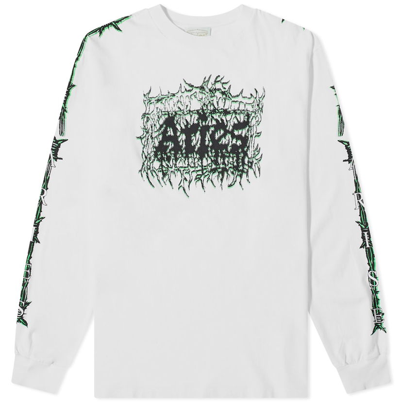 Футболка Aries Aries Men's Metal Long Sleeve T-Shirt білий | FTAR60030-WHT