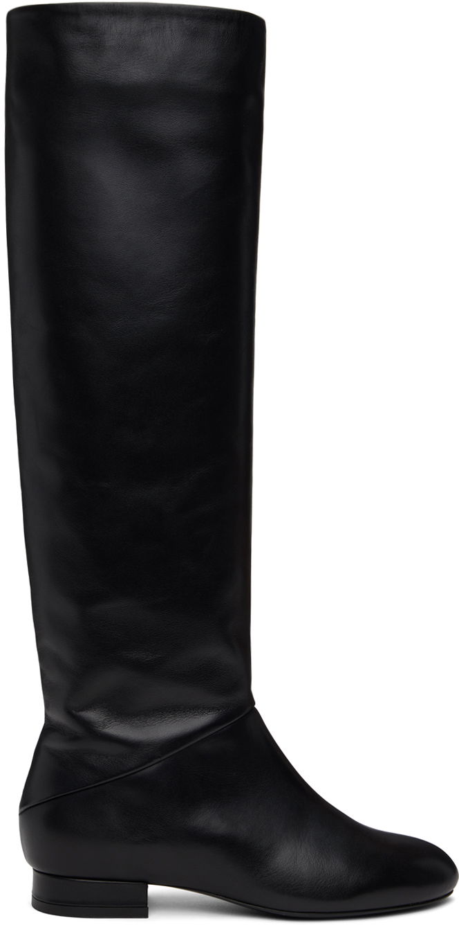 Одяг BY FAR BY FAR Felix Nappa Leather Knee-High Boots чорний | MWFBO064CL013BK001PL