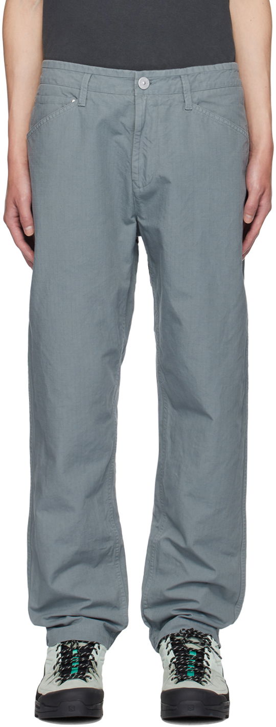 Штани Stone Island Gray Straight-Leg Trousers Сірий | 811532312