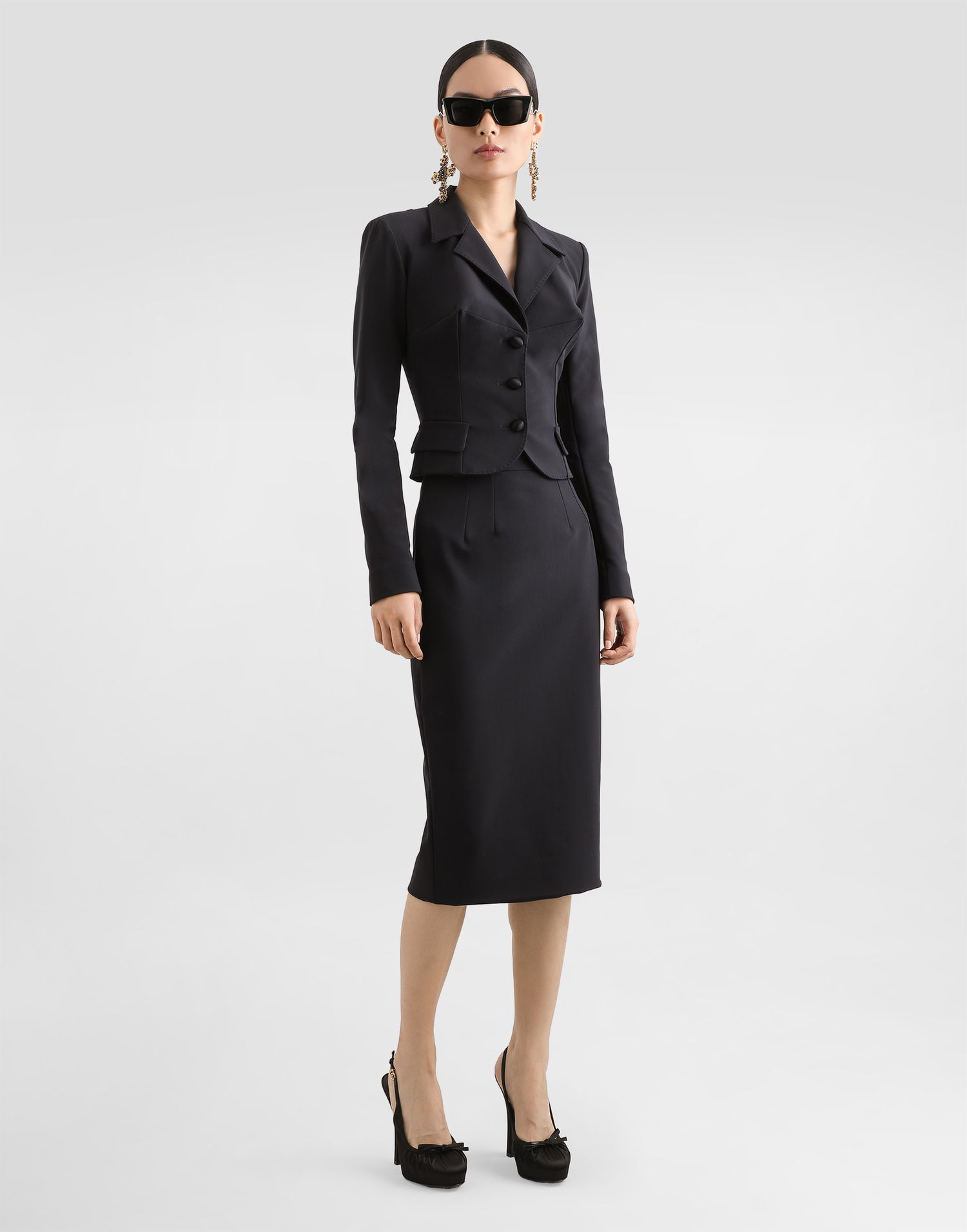 Куртка Dolce & Gabbana Dolce & Gabbana Short Single-breasted Cady Jacket чорний | F27FBTFUUC7N0000, 1