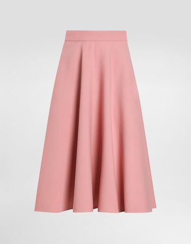 Спідниця Dolce & Gabbana Dolce & Gabbana Woolen Midi Circle Skirt Рожевий | F4C02TFU2L8F0473, 0