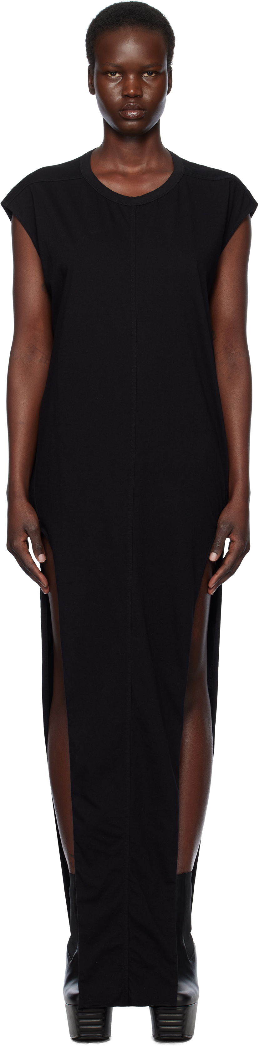 плаття Rick Owens Rick Owens Hollywood Classic Arrowhead Maxi Dress чорний | RP01E7514 JA