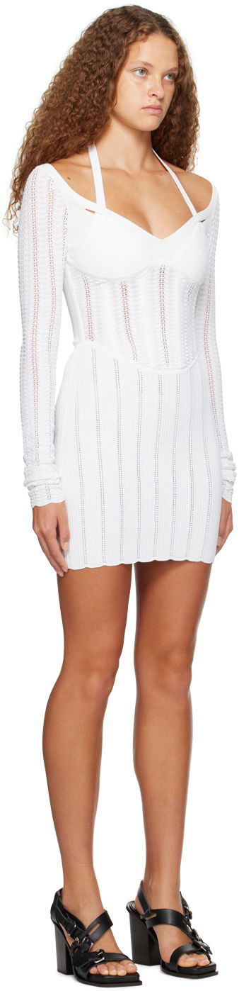 плаття Dion Lee Snakeskin Column Minidress чорний | A7733P23, 4