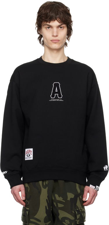 Світшоти AAPE by A Bathing Ape AAPE by A Bathing Ape Injection Crewneck Sweatshirt чорний | AAPSWMC336XXNBKX, 0