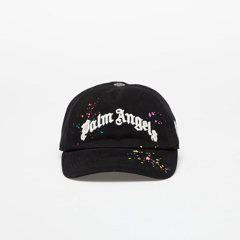 Кепка Palm Angels Palm Angels Curved Logo Painted Cap чорний | PMLB104F25FAB0011084