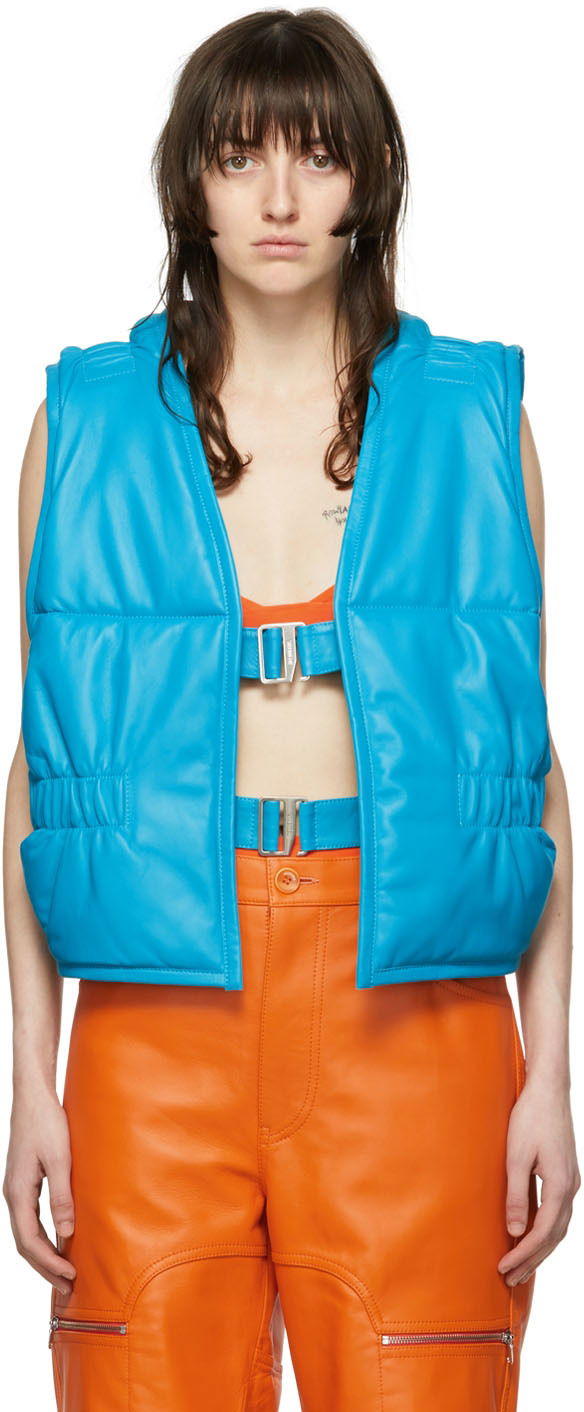 Жилет Jacquemus Sleeveless Lambskin Vest Jacket Синій | 22E225JA007-1017