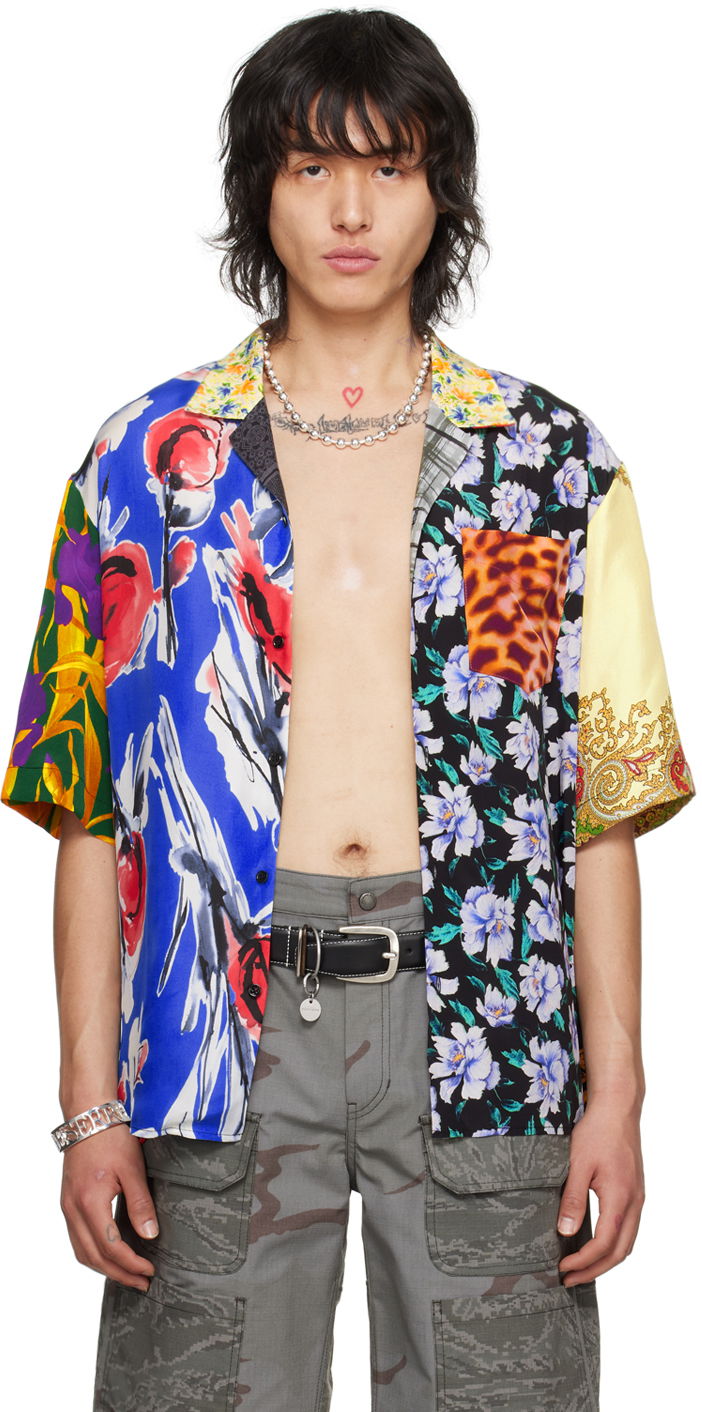 Сорочка Marine Serre Scarves Shirt Синій | MSI025 UWOV0036