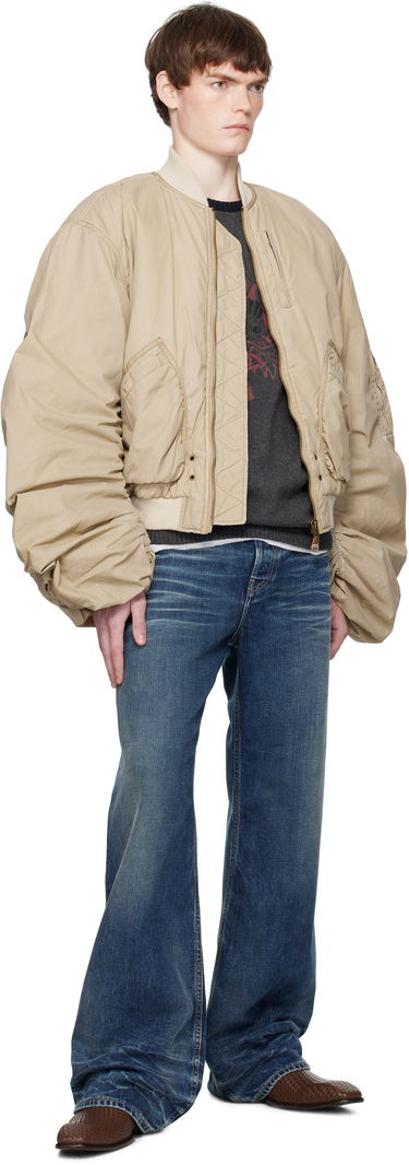 Куртка бомбер We11done We11done Washed Nylon Bomber Jacket бежевий | WD-JP2-25-059-U-BG, 3