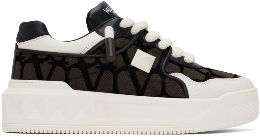 Кросівки та взуття Valentino Valentino Garavani One Stud XL Low-Top Коричневий | 5Y2S0G37IFF