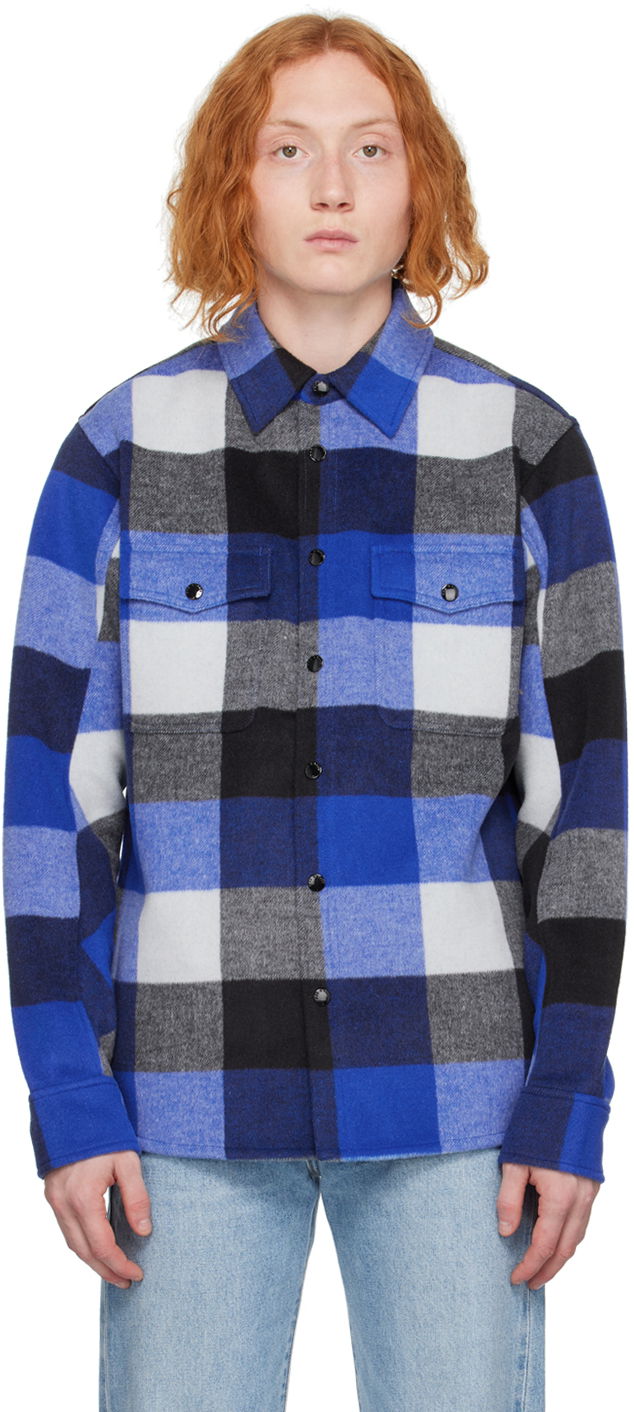 Сорочка rag & bone Rag & Bone Plaid Jack Shirt Синій | MBW22HA389RTML