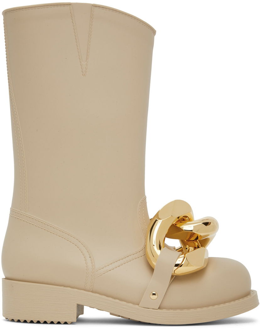 Кольє JW Anderson Beige High Chain Rubber Boots бежевий | ANW39002A 16053