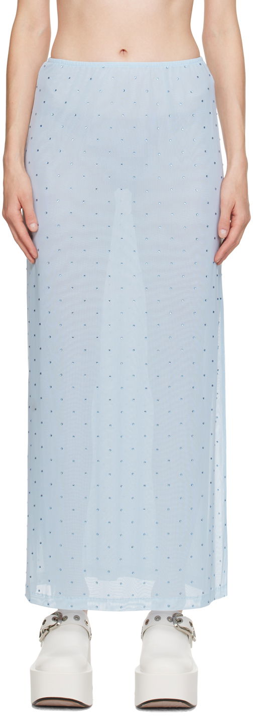 Спідниця Anna Sui Anna Sui Rhinestone Maxi Skirt Синій | 1024F10
