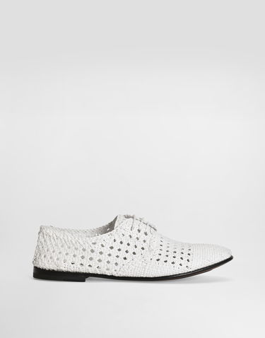 Аксесуари Dolce & Gabbana Dolce & Gabbana Woven Leather Derby Shoes білий | A10872A9M0880002, 0