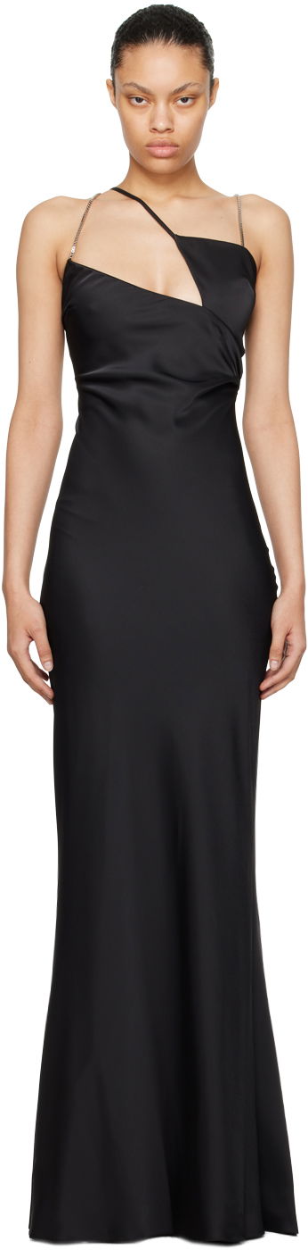 плаття The Attico Attico Chain Maxi Dress чорний | 241WCW103 E020