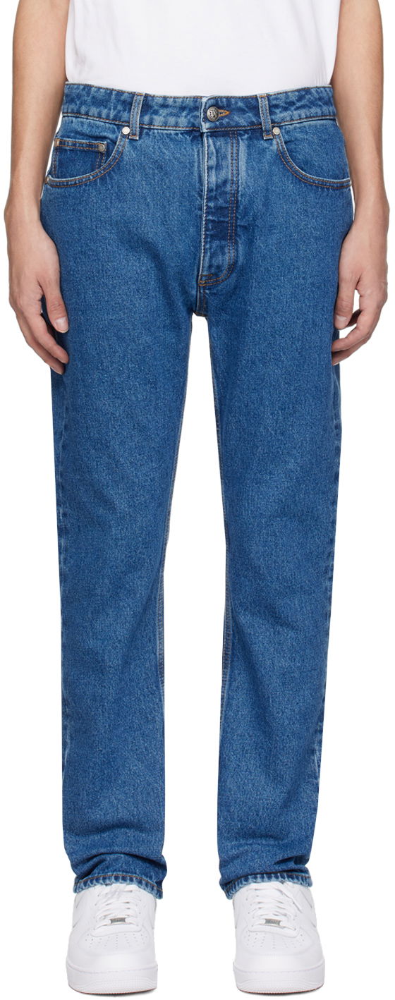Джинси Palm Angels Monogram Jeans темно-синій | PMYA039R24DEN0014010