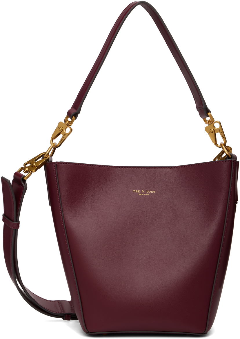Сумочка rag & bone Rag & Bone Parker Leather Bucket Bag Бордовий | LE101313