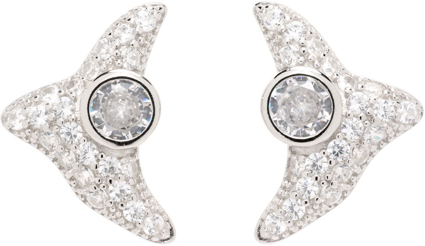 Сережки Collina Strada Collina Strada Trigon Crystal Stud Earrings Металік | XX1087