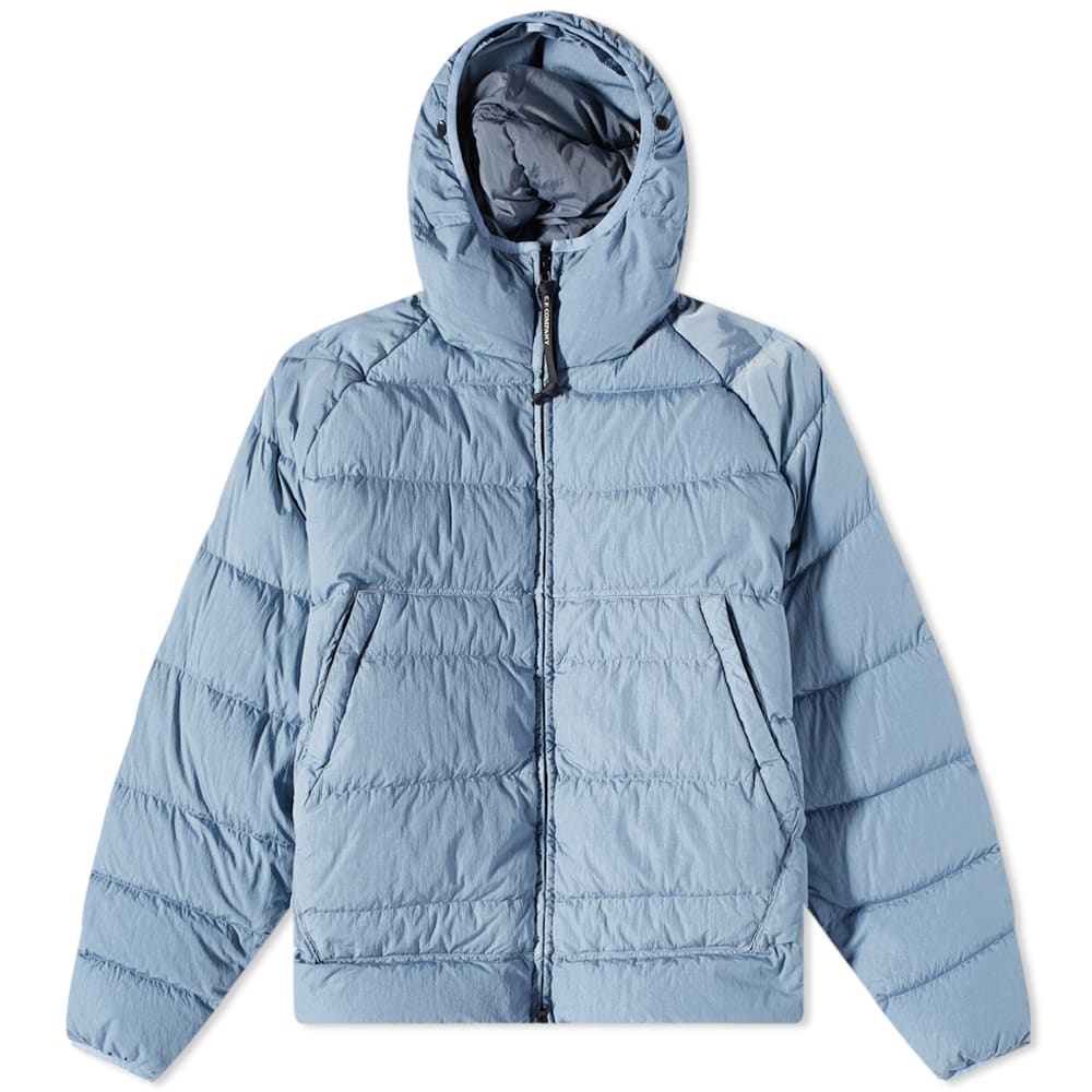 Пуховик C.P. Company Chrome-R Hooded Garment Dyed Down Jacket Infinity Синій | 13CMOW027A-006369G-843, 0