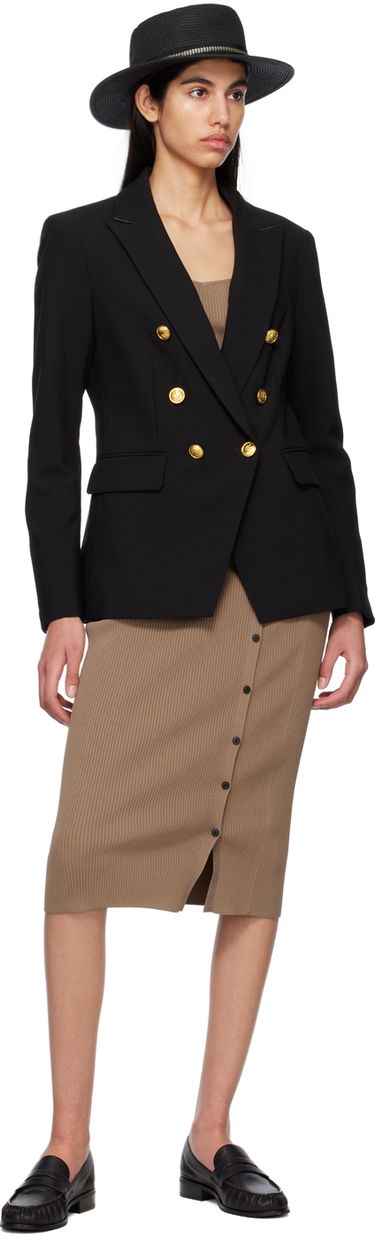 Спідниця rag & bone Asher Midi Buttoned Ribbed Skirt Коричневий | WAS23S026YL26, 3