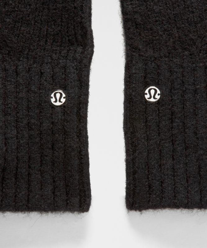 Рукавички lululemon Lululemon Alpaca Wool-Blend Mittens with String, M/L чорний | prod20004055, 1