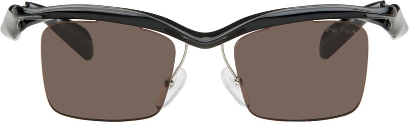 Сонцезахисні окуляри Prada Prada Twisted Frame Square Sunglasses чорний | 0PR A15S 8056262076125
