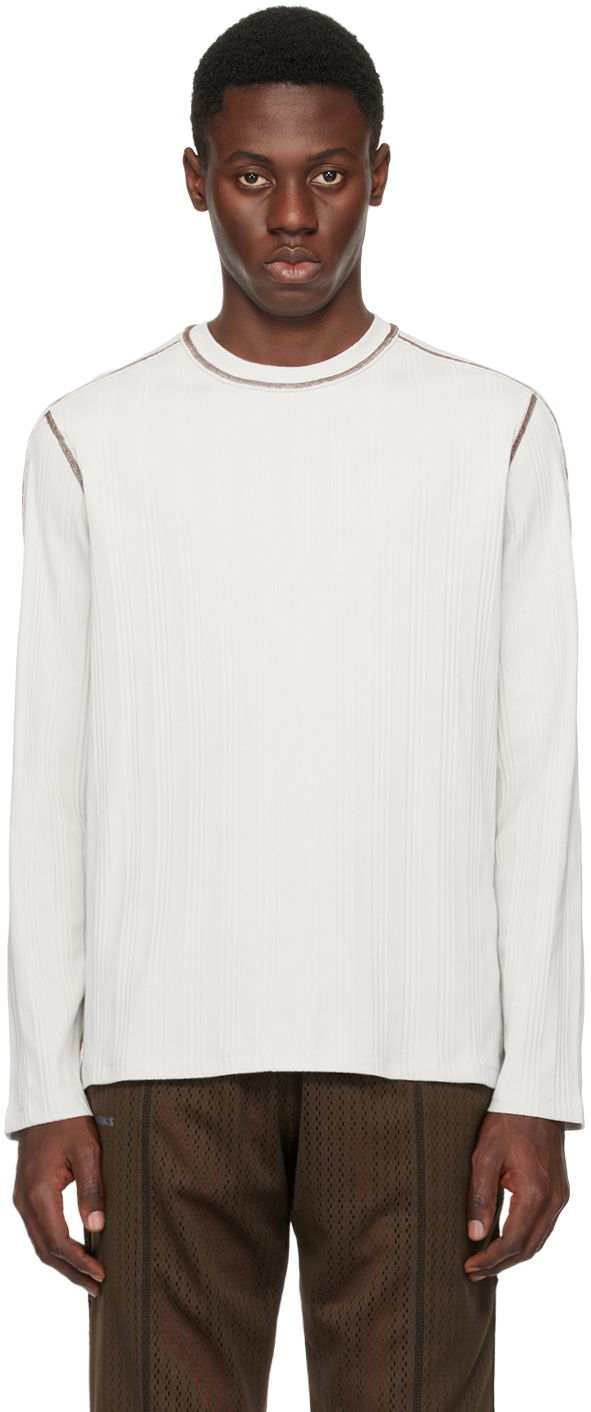 Футболка AFFXWRKS Long Sleeve Boxy Fit T-Shirt білий | SS24ML01V2