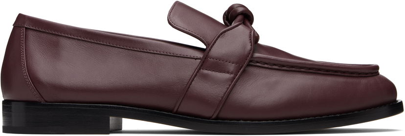 Кросівки та взуття Bottega Veneta Bottega Veneta Astaire Knotted Loafers Бордовий | 796445V5DZ02240