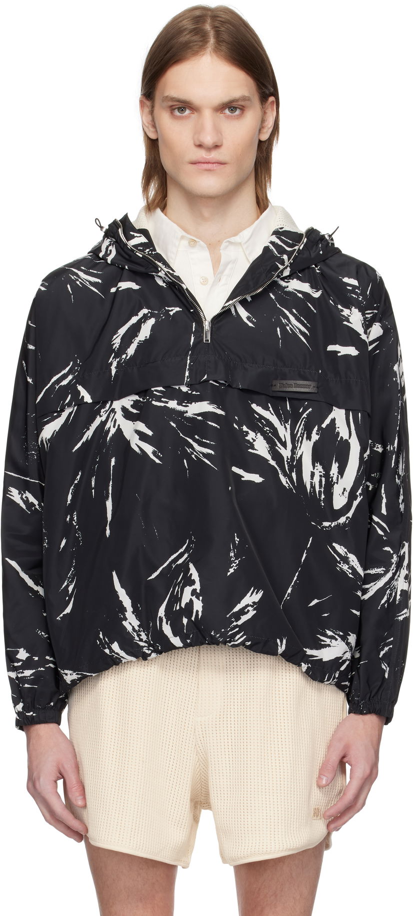 Вітровка Wales Bonner Wales Bonner Bloom Print Anorak чорний | MS25JA03-PA01-9900 PRINT NYLON