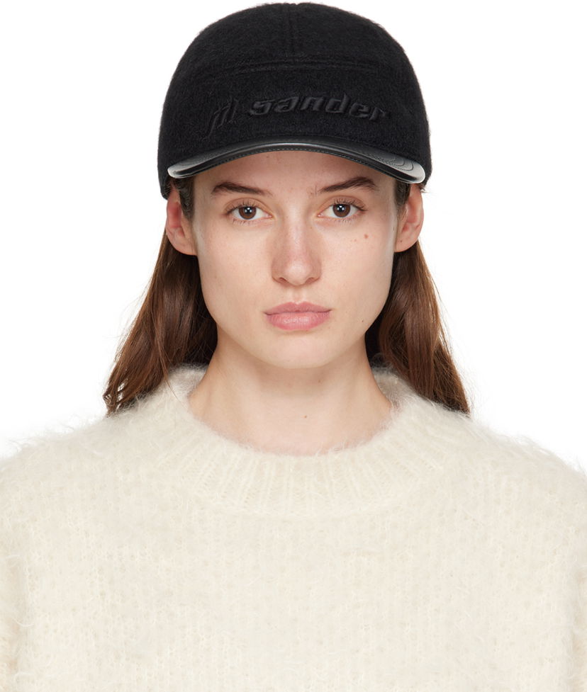 Кепка Jil Sander Embroidered Logo Wool Baseball Cap чорний | J03TC0103_JTN308