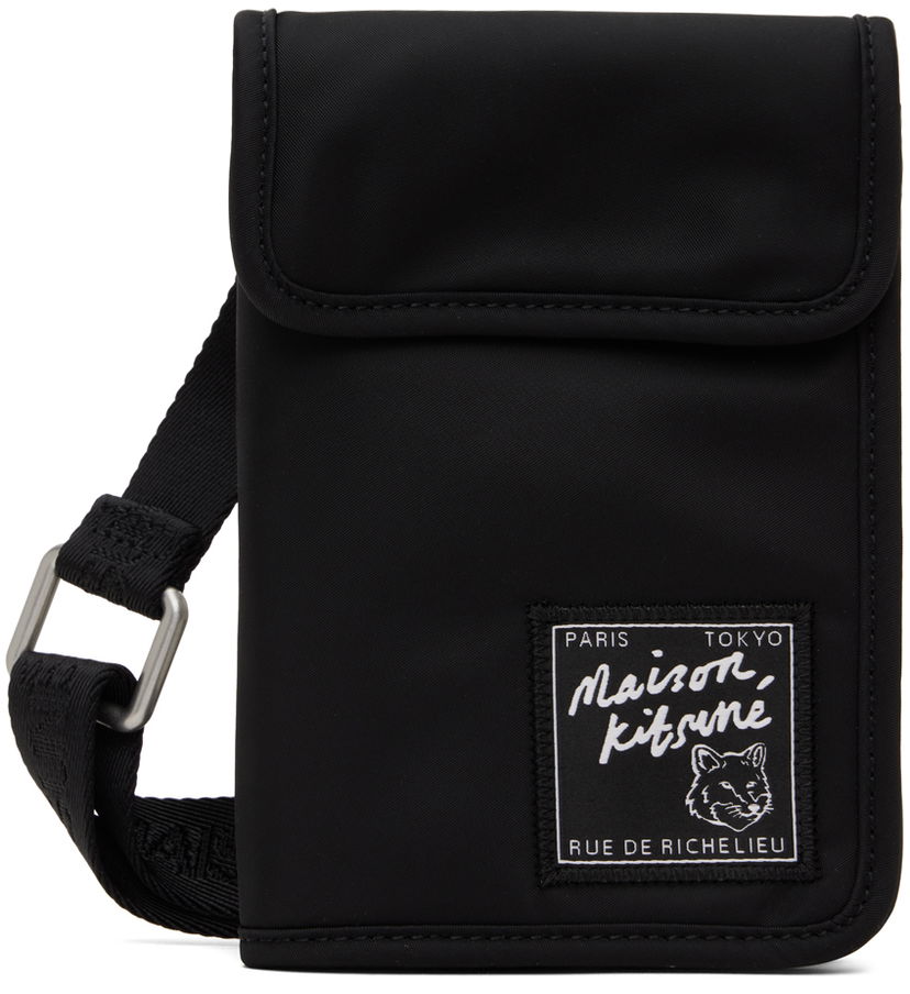 Гаманець MAISON KITSUNÉ Maison Kitsuné 'The Traveller' Neck Pouch чорний | MM05362WQ1001P199