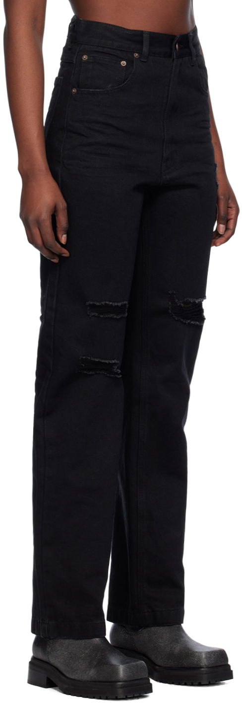 Джинси We11done Distressed Jeans чорний | WD-DP0-24-330-W-BK, 1