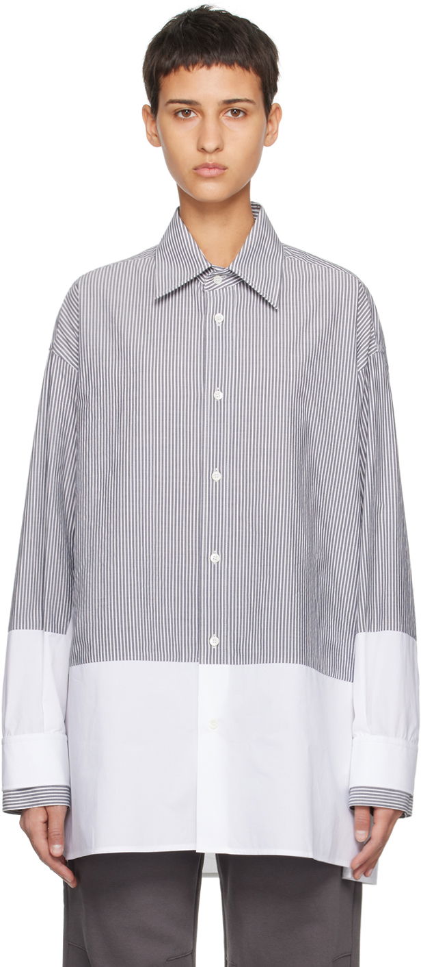 Сорочка Maison Margiela MM6 Maison Margiela Striped Two-Tone Shirt білий | S62DT0014 S78358