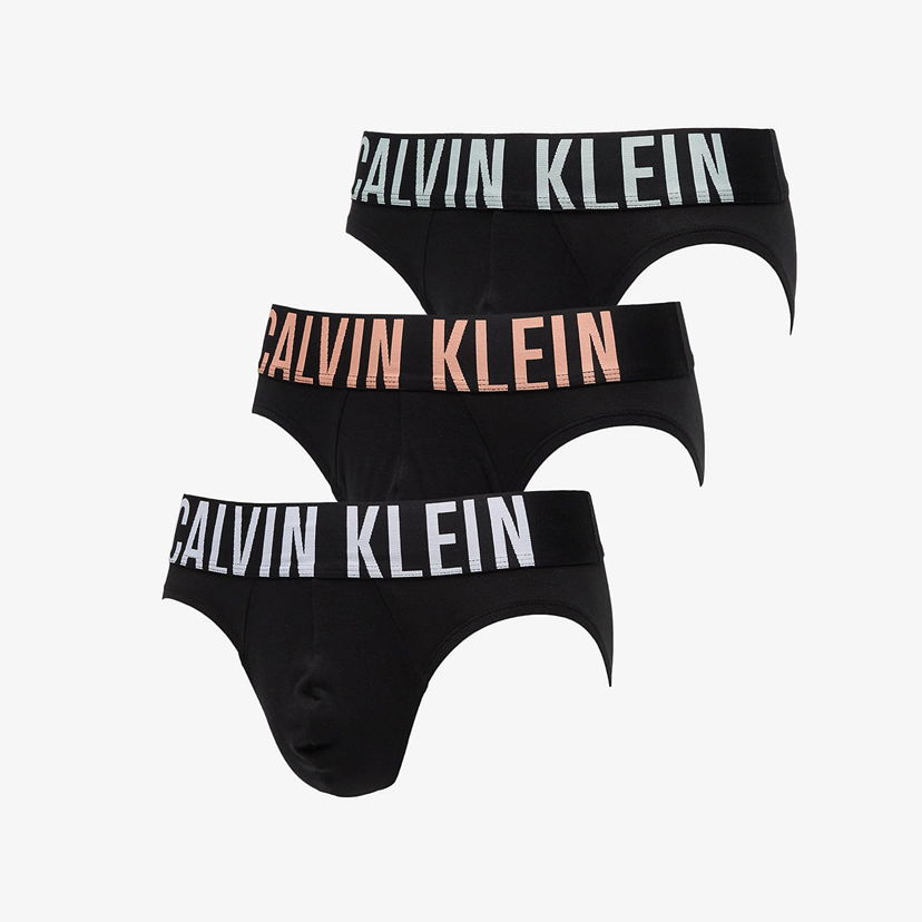 Боксери CALVIN KLEIN Intense Power Cotton Stretch Hip Brief 3-Pack Black чорний | 000NB3607A VVN
