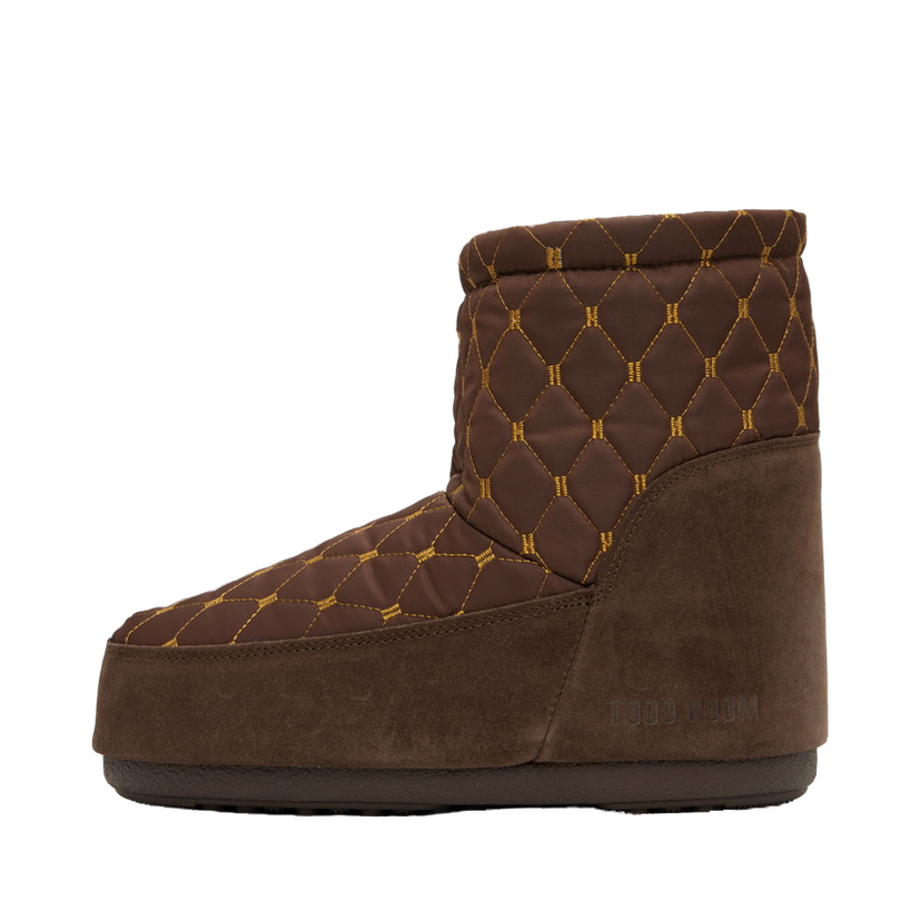 Кросівки та взуття Moon Boot Icon Low Nolace Quilted Boots "Brown" Коричневий | 14094800