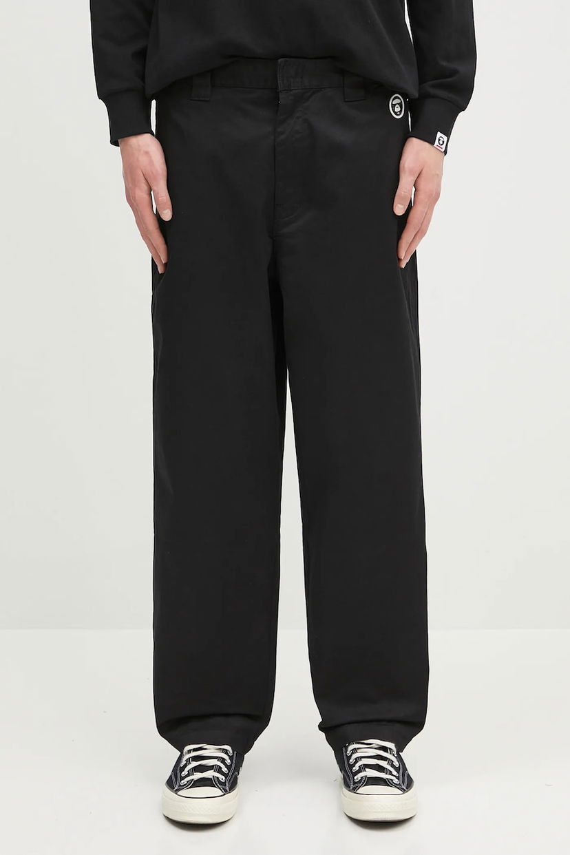 Штани AAPE by A Bathing Ape AAPE Now Woven Pants чорний | AAPPTMB619XXN