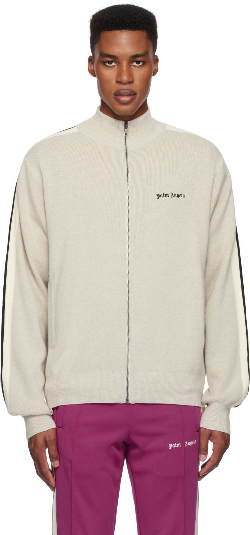 Спортивний костюм Palm Angels Track Jacket бежевий | PMHA028F24KNI0016110
