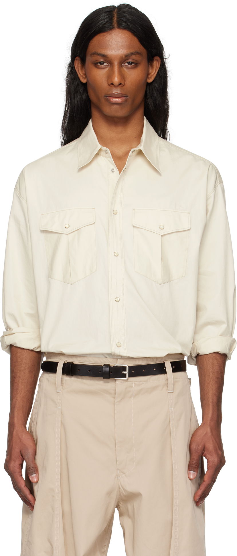 Сорочка LEMAIRE Lemaire Western Shirt бежевий | SH1145 LF1207