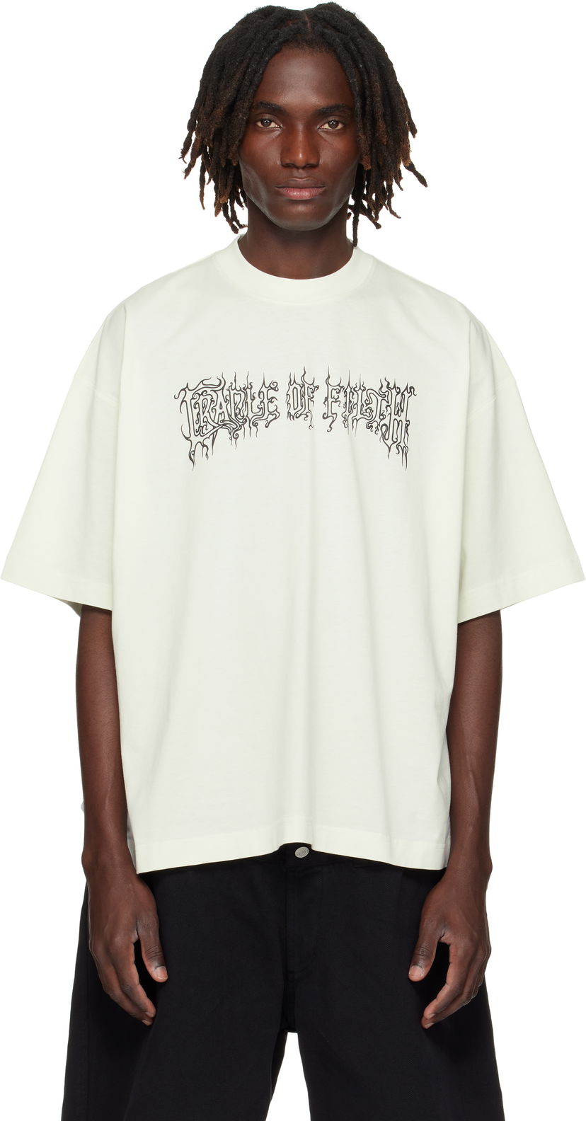 Футболка VETEMENTS Vetements Cradle Of Filth Graphic T-Shirt Зелений | UCF76TR100I