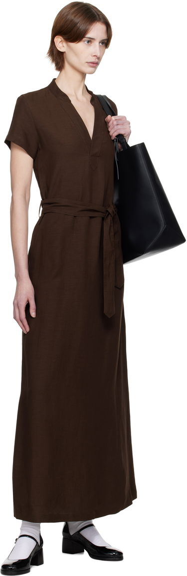 плаття A.P.C. A.P.C. Annelie Midi Dress Коричневий | VIALV-F35040, 3
