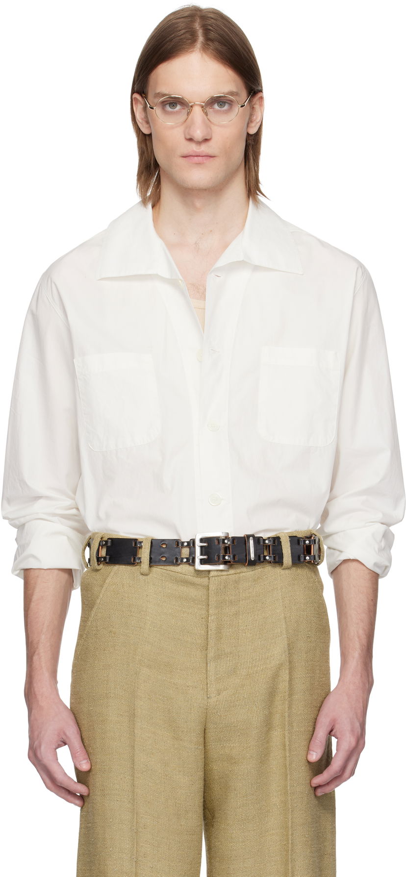 Сорочка OUR LEGACY OUR LEGACY Funnel Shirt білий | M2252FW