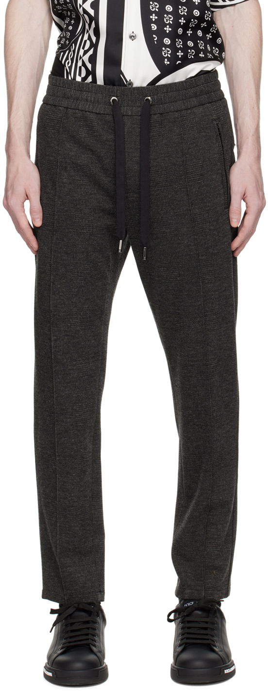Штани Dolce & Gabbana Gray Glen Plaid Trousers Сірий | GYACETGF155