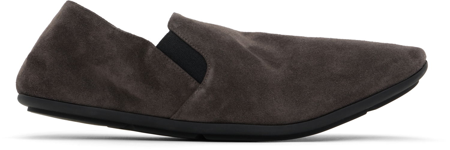 Кросівки та взуття The Row Vincit Suede Slippers Сірий | F2070-L40, 0