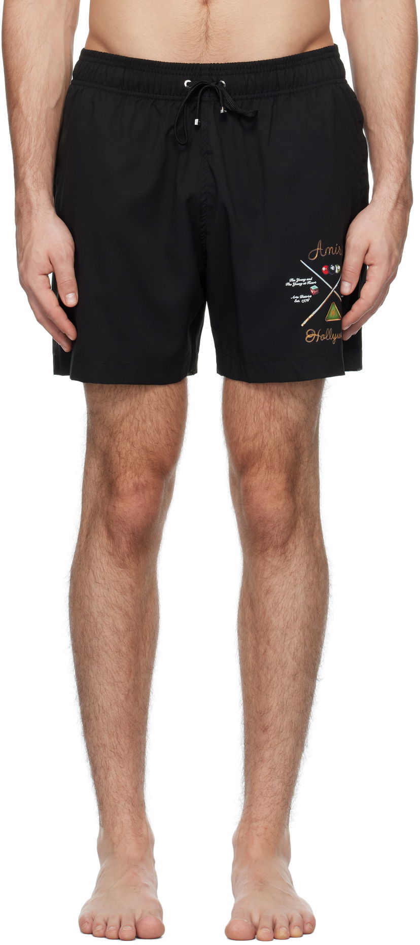 Купальники AMIRI 'Pool Cue' Print Swim Shorts чорний | AMSWTK1026