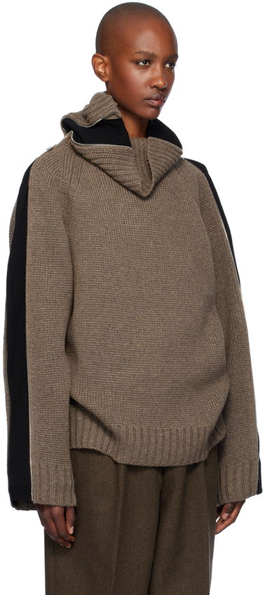 Cветр Helmut Lang Turtleneck Wool-Blend Sweater Коричневий | O06HW797, 1
