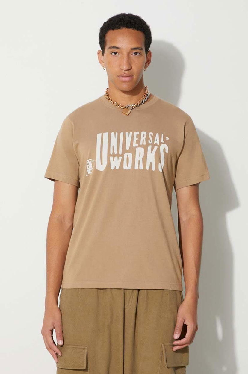 Футболка Universal Works Universal Works Mystery Train Print Tee бежевий | 29182