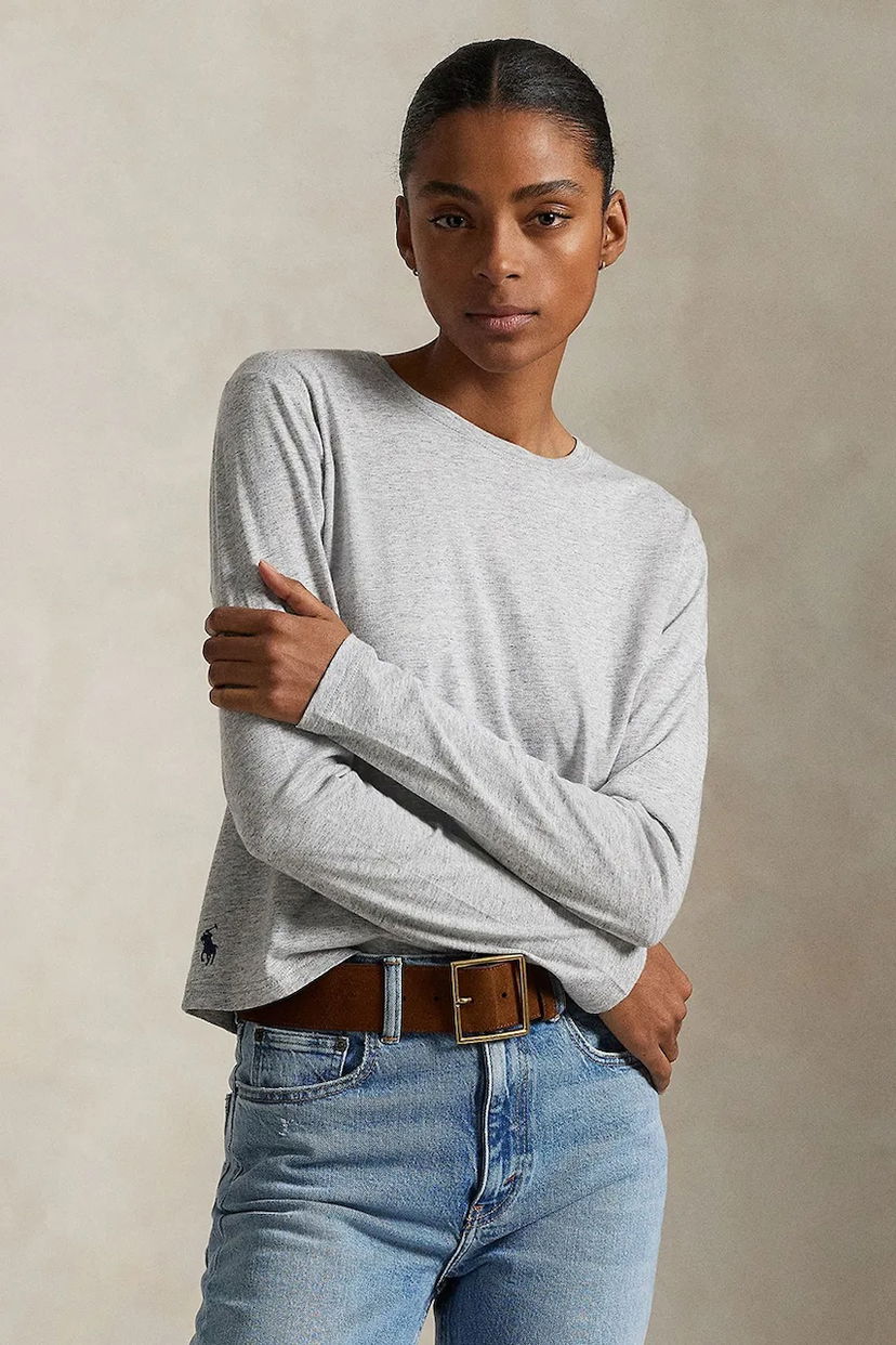 Футболка Polo by Ralph Lauren Polo Ralph Lauren Long Sleeve T-Shirt Сірий | 211967103